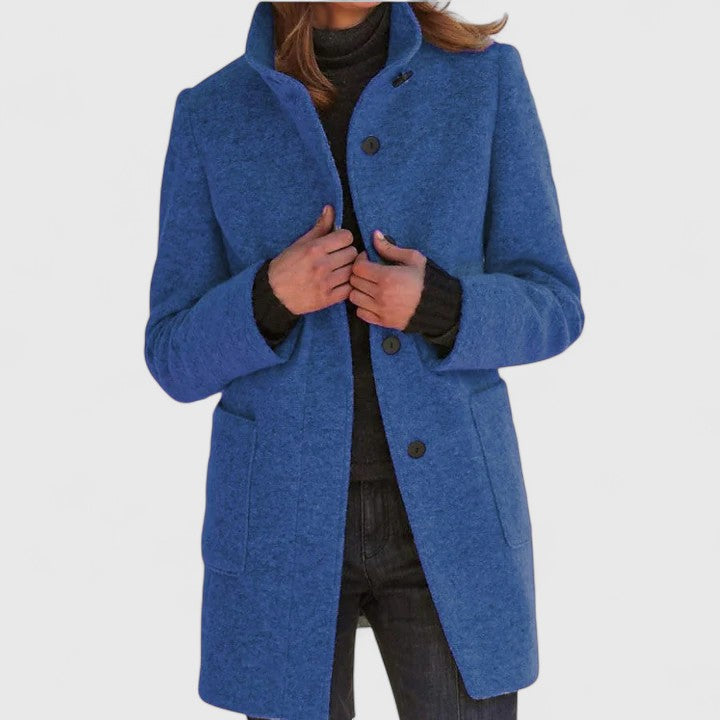MERAVEN – High-Collar Wool Coat