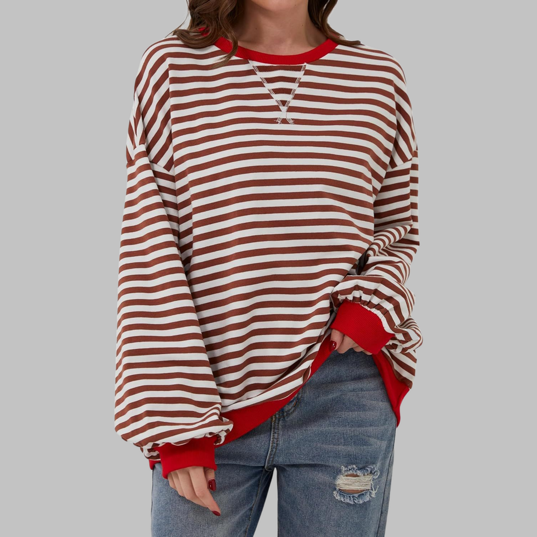 MELORNA – STILFULD LANGÆRMET STRIBET SWEATER