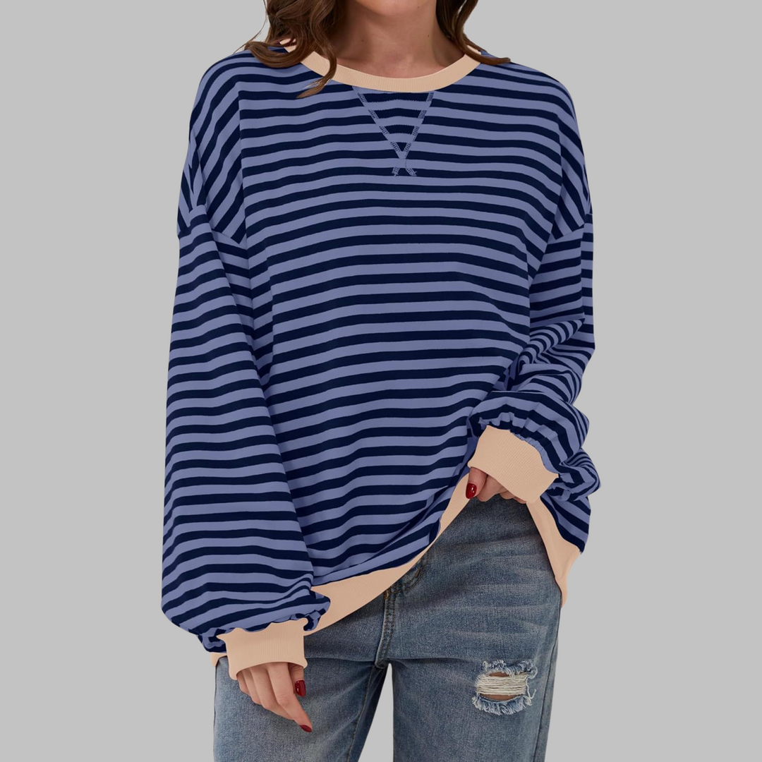 MELORNA – STILFULD LANGÆRMET STRIBET SWEATER