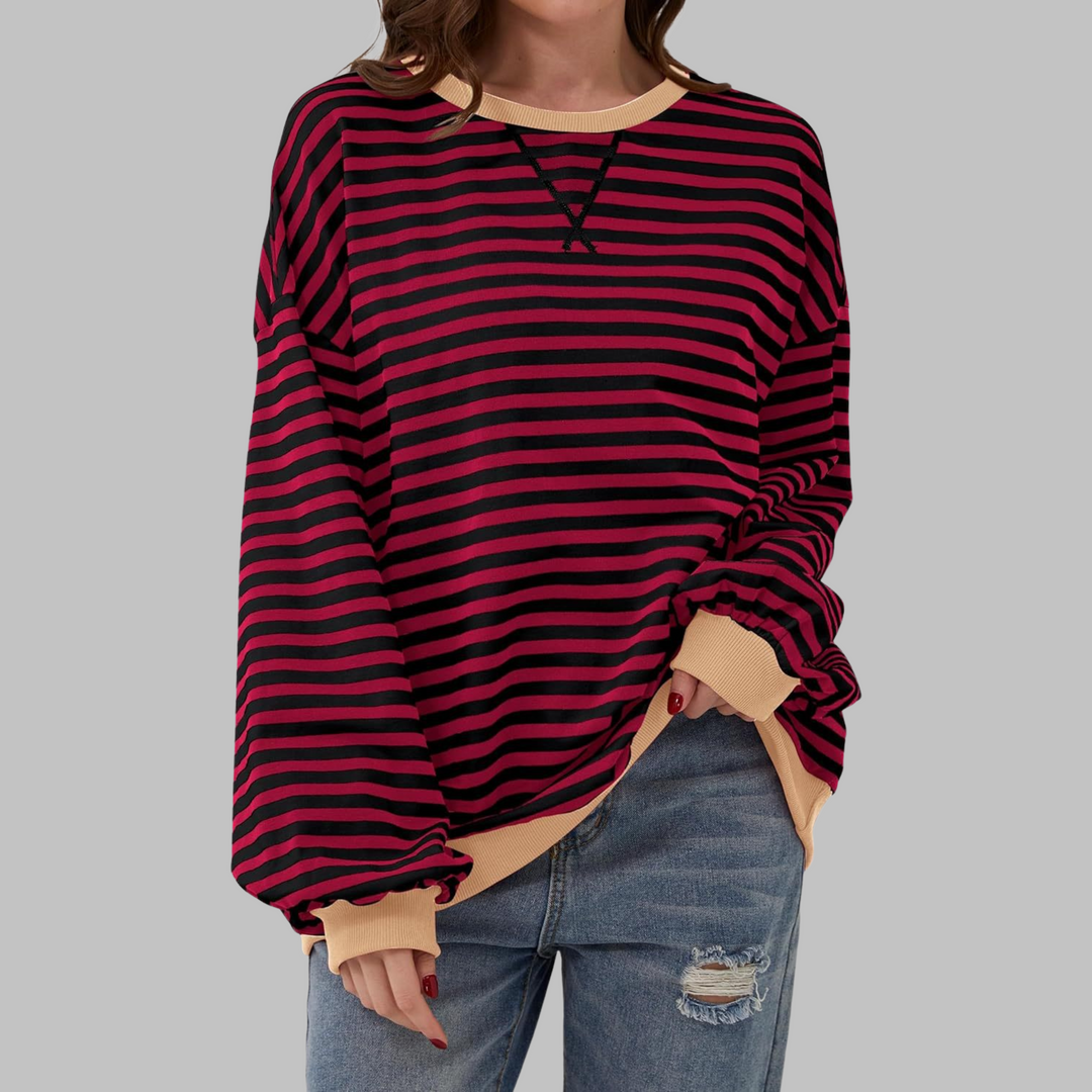 MELORNA – STILFULD LANGÆRMET STRIBET SWEATER