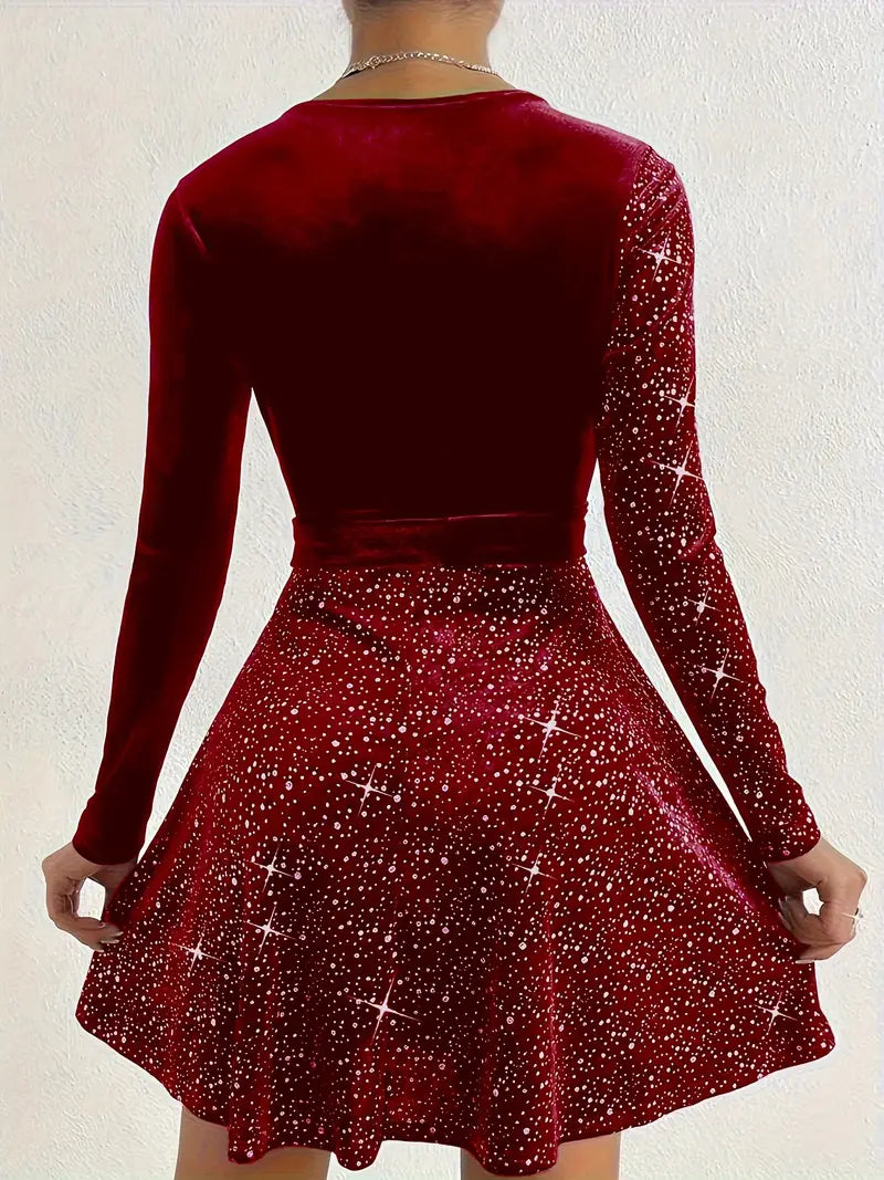 ELVORIA – Classic Velvet Evening Dress