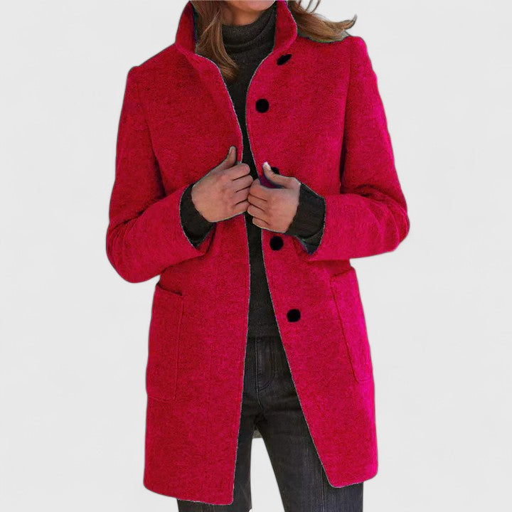 MERAVEN – High-Collar Wool Coat