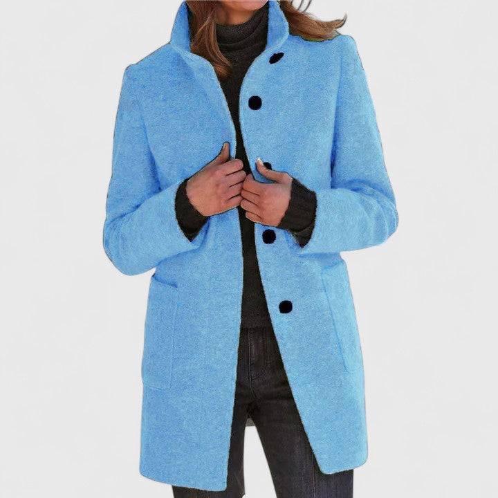 MERAVEN – High-Collar Wool Coat