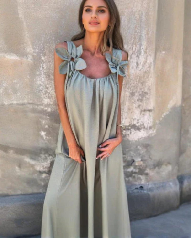 EVADORA - ELEGANT BLOMSTRET MAXI-KJOLE