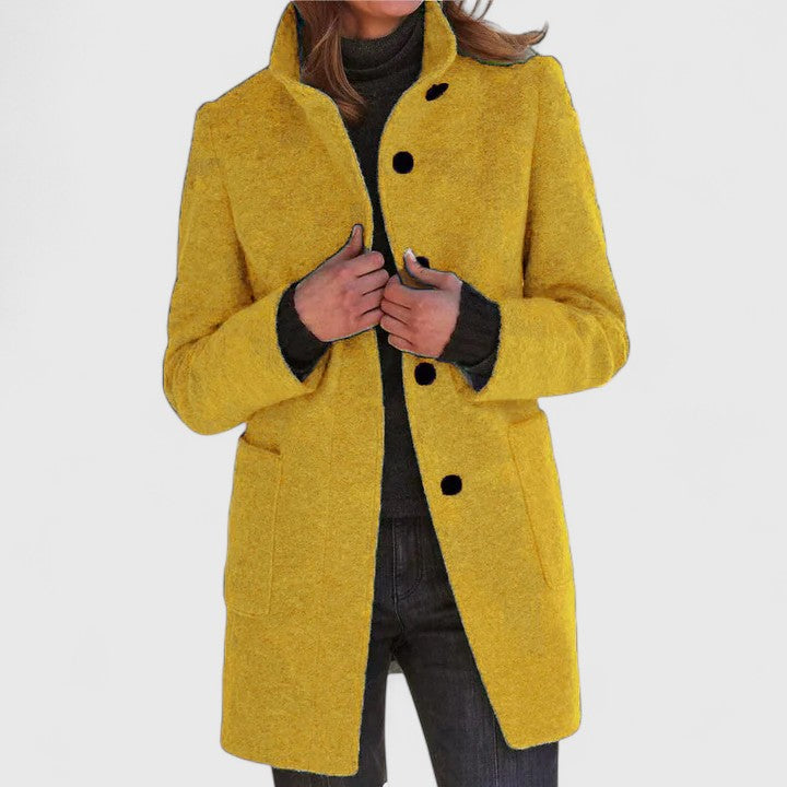 MERAVEN – High-Collar Wool Coat
