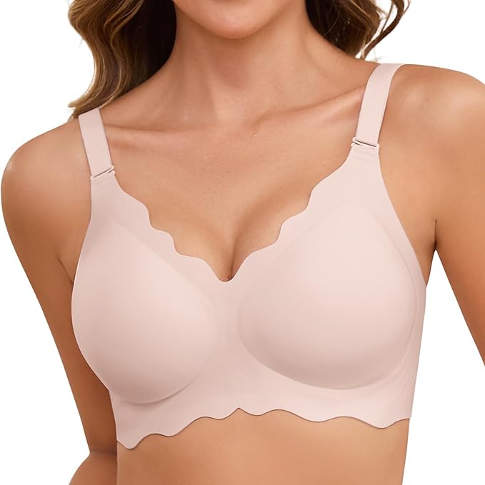 LYANORA – SOFTWAVE FULD DÆKKENDE BØJLEFRI PUSH-UP BH – NUDE SKIN