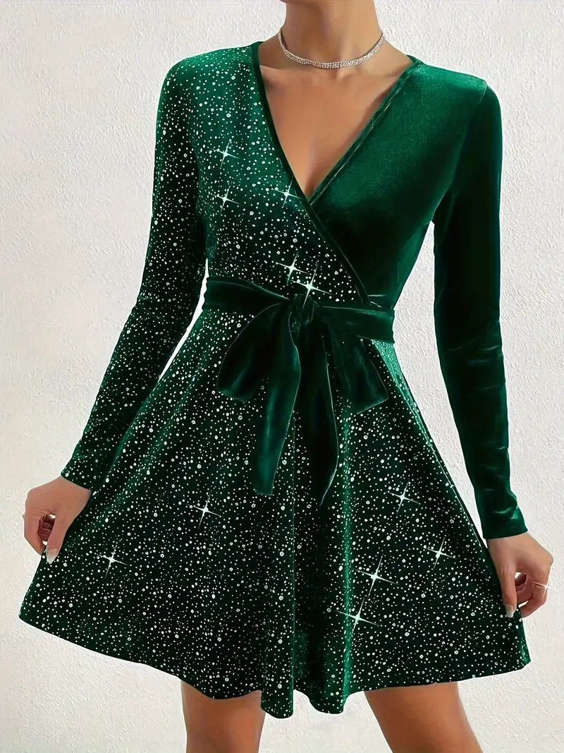 ELVORIA – Classic Velvet Evening Dress