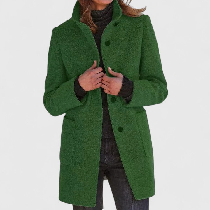 MERAVEN – High-Collar Wool Coat