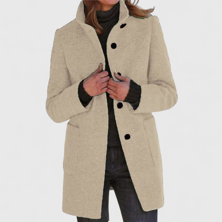 MERAVEN – High-Collar Wool Coat