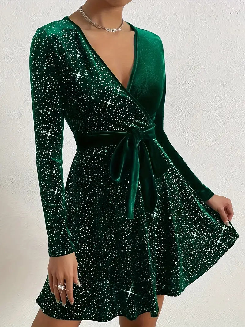 ELVORIA – Classic Velvet Evening Dress