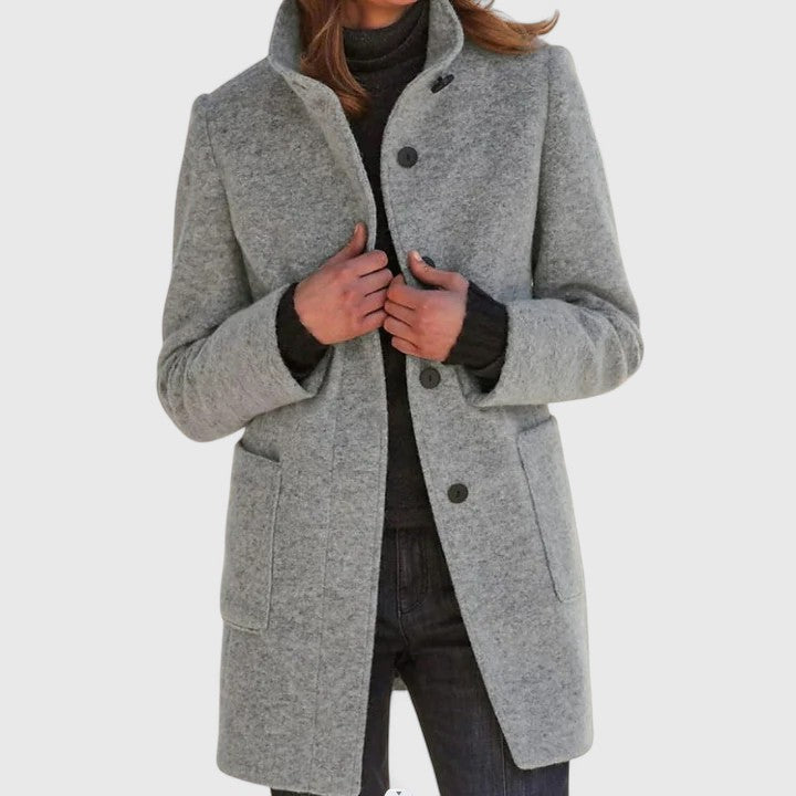 MERAVEN – High-Collar Wool Coat