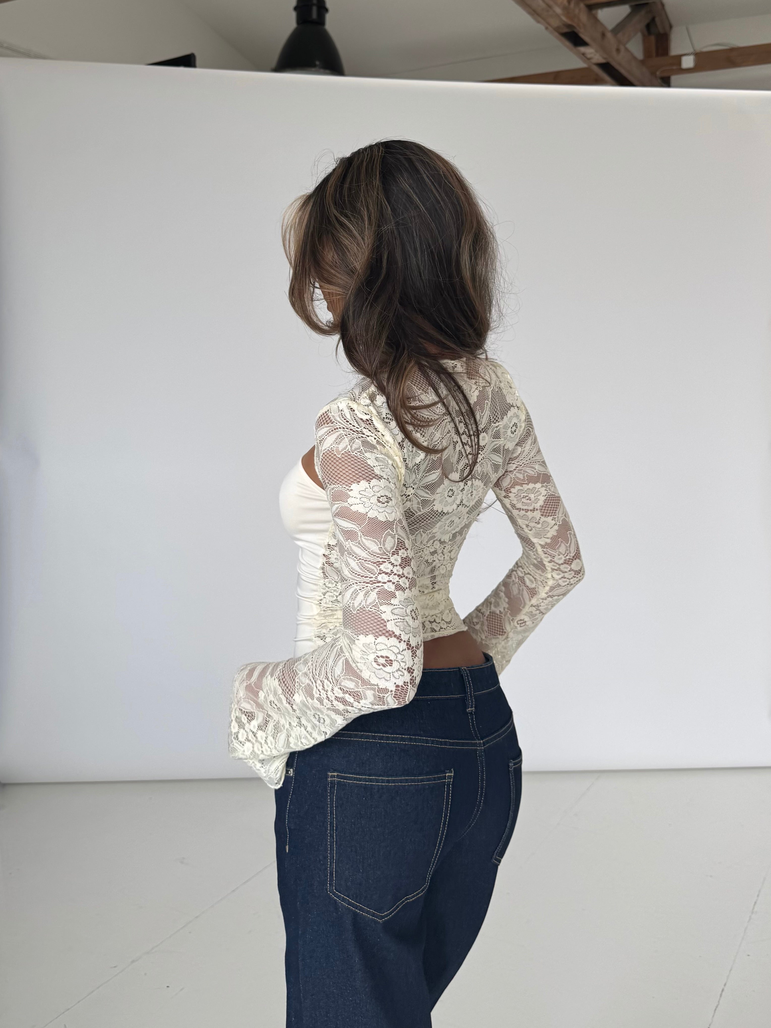 CELIA - LACE LONG SLEEVE TOP