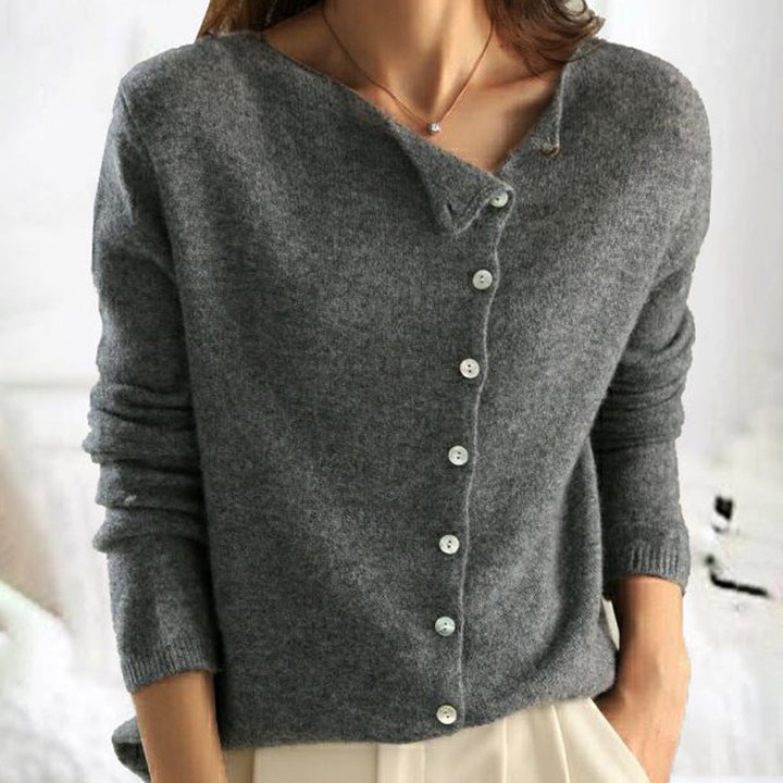 ELVARA - BLØD CARDIGAN MED ELEGANT KNAPLUKNING