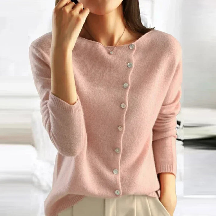 ELVARA - BLØD CARDIGAN MED ELEGANT KNAPLUKNING