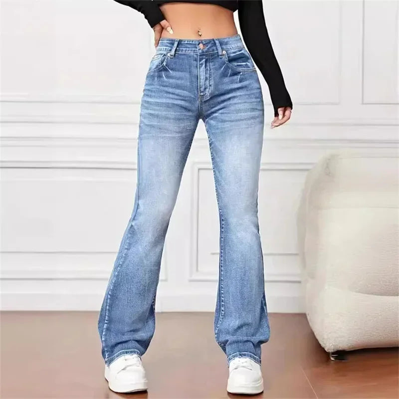 ZARA - VINTAGE FLARE JEANS MED MELLEMHØJ TALJE