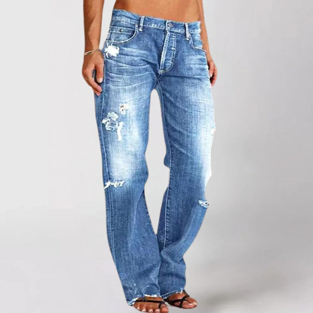 ESRA - LØSE, BREDT SKÅRNE DENIMJEANS TIL KVINDER