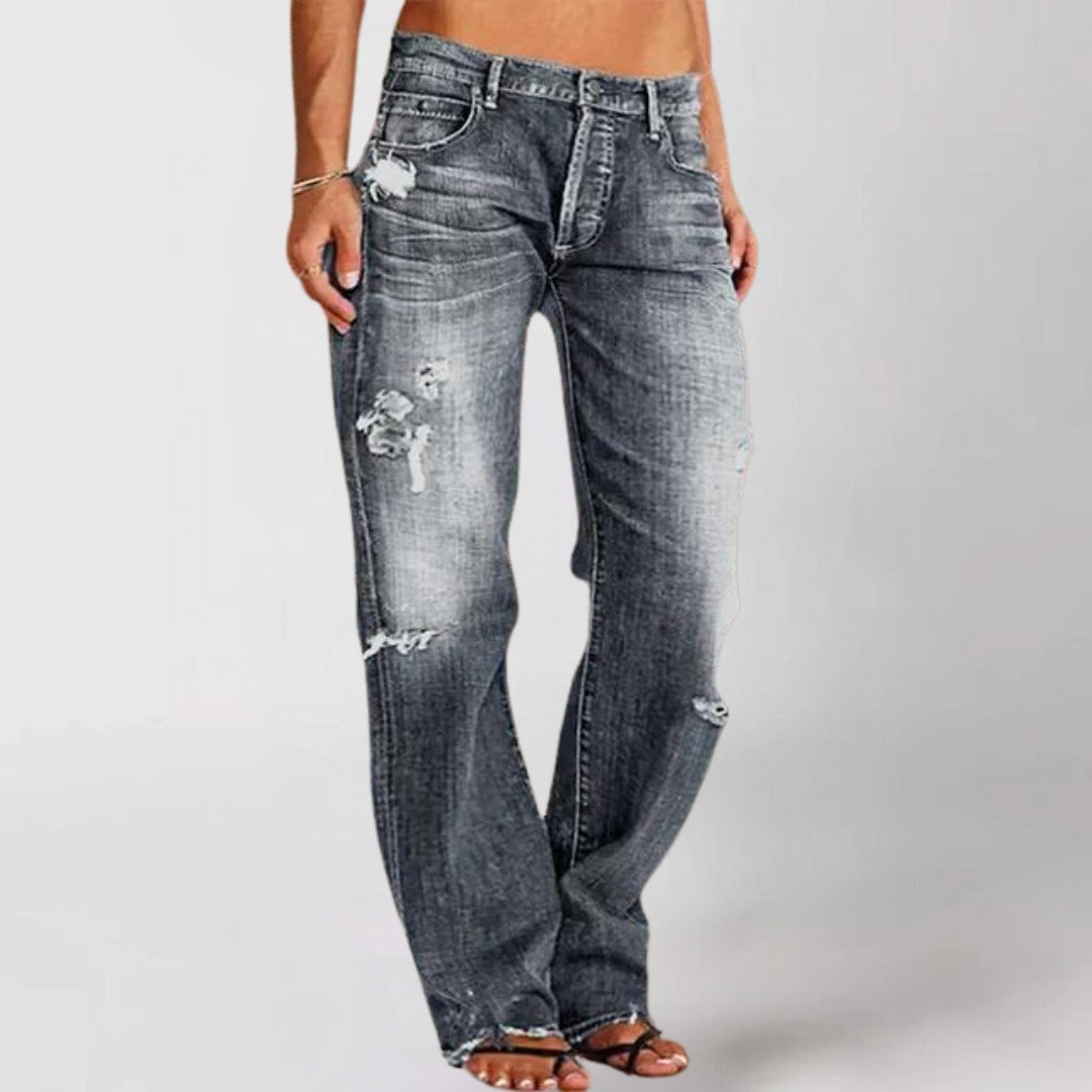 ESRA - LØSE, BREDT SKÅRNE DENIMJEANS TIL KVINDER