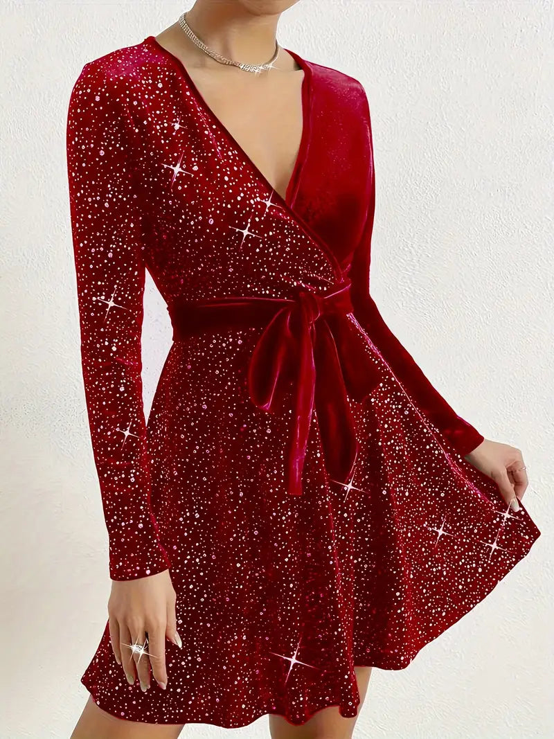ELVORIA – Classic Velvet Evening Dress