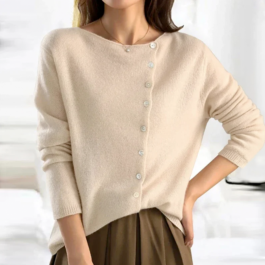 ELVARA - BLØD CARDIGAN MED ELEGANT KNAPLUKNING