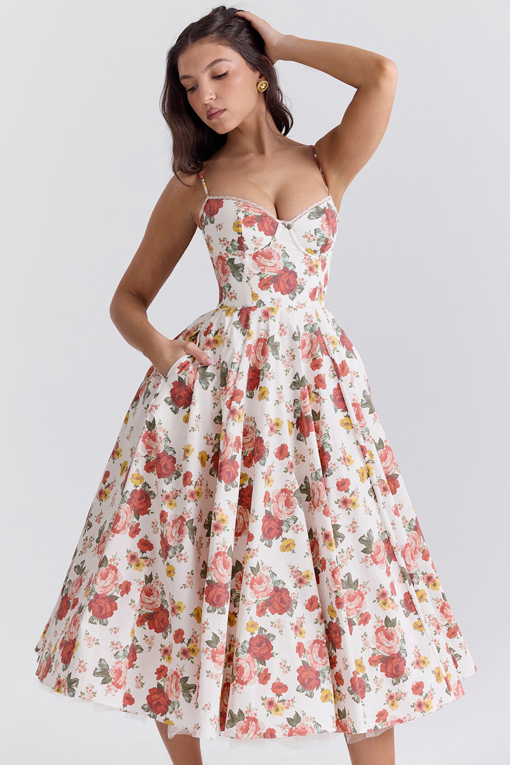 VIRELLE - STILFULD A-LINE KJOLE