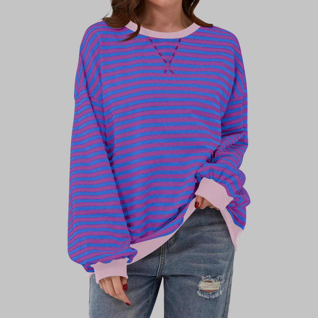 MELORNA – STILFULD LANGÆRMET STRIBET SWEATER