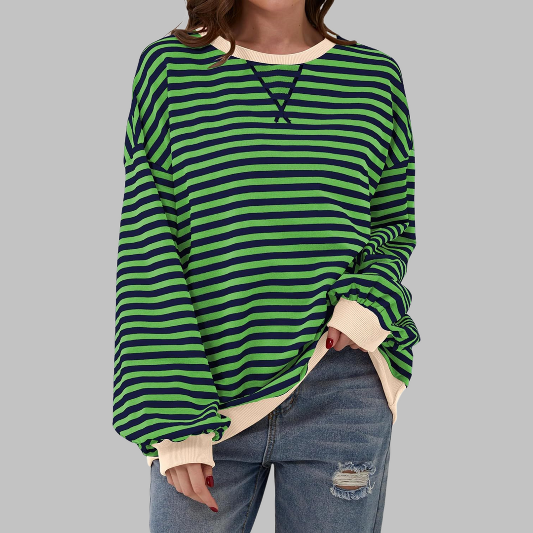 MELORNA – STILFULD LANGÆRMET STRIBET SWEATER