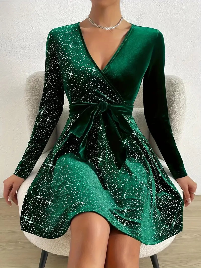 ELVORIA – Classic Velvet Evening Dress