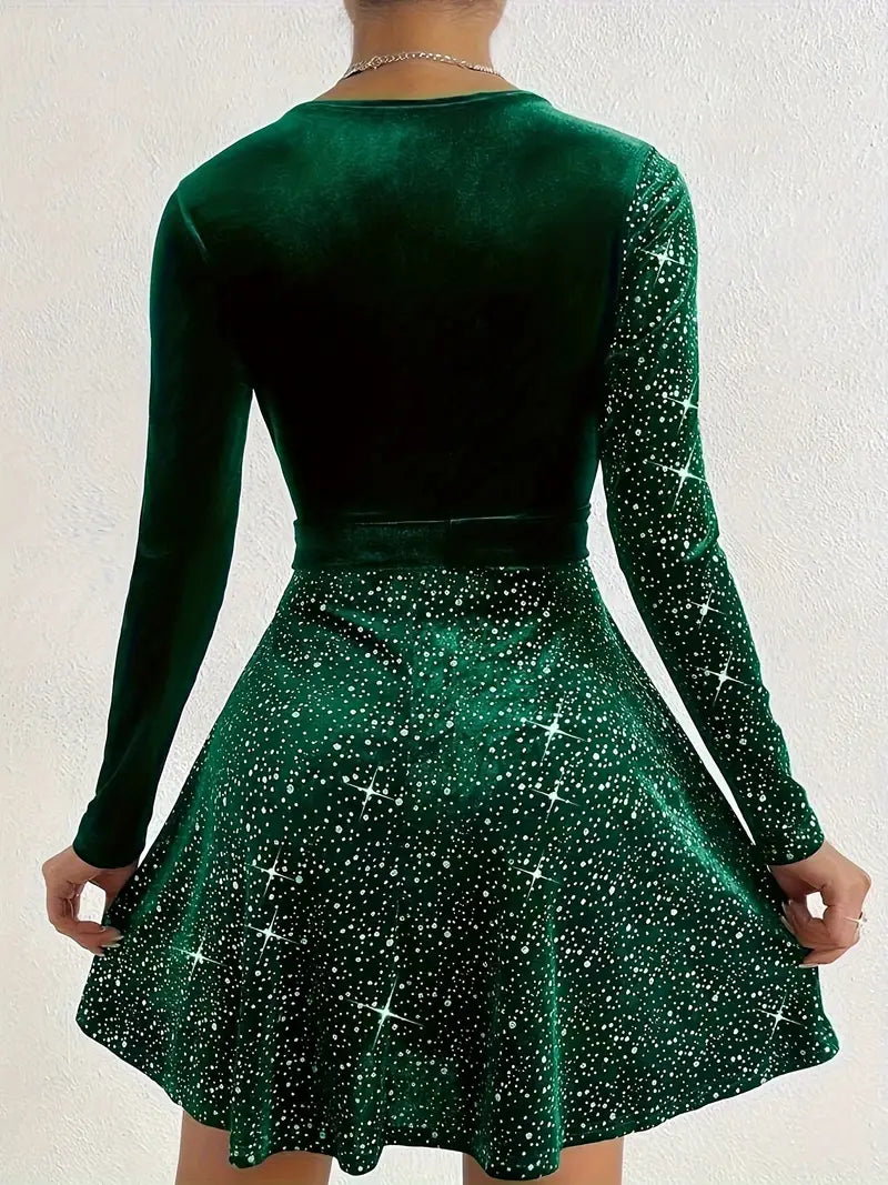 ELVORIA – Classic Velvet Evening Dress