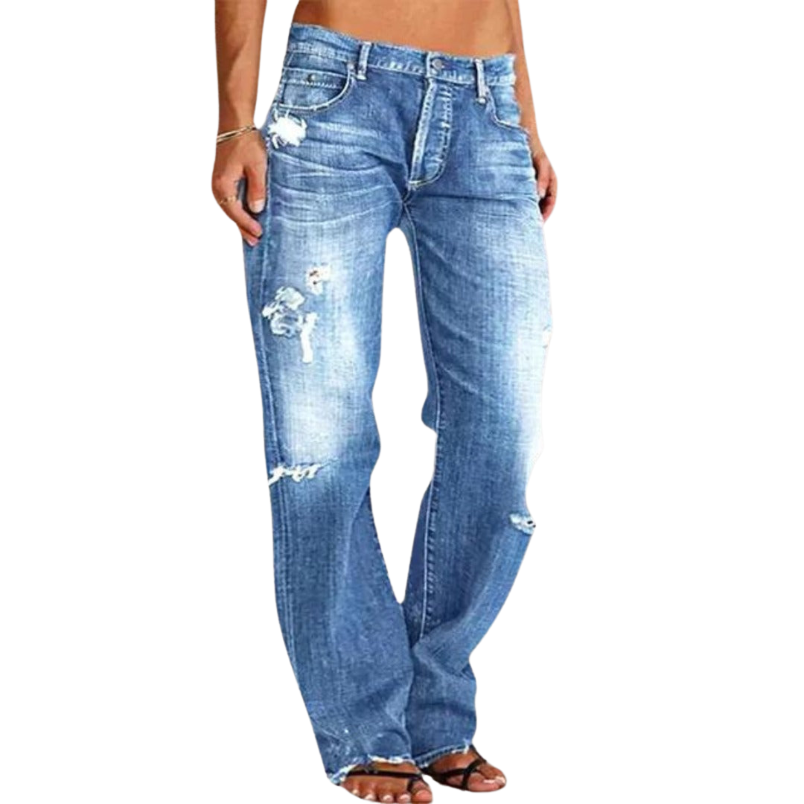 ESRA - LØSE, BREDT SKÅRNE DENIMJEANS TIL KVINDER