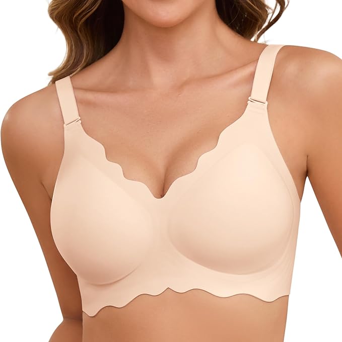 LYANORA – SOFTWAVE FULD DÆKKENDE BØJLEFRI PUSH-UP BH – NUDE SKIN