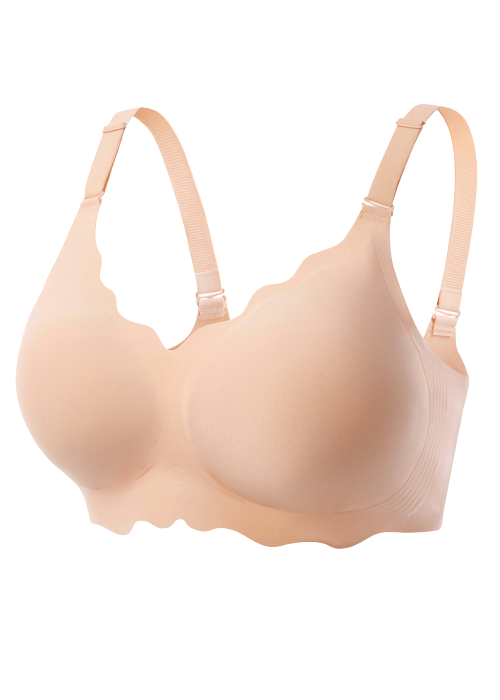 LYANORA – SOFTWAVE FULD DÆKKENDE BØJLEFRI PUSH-UP BH – NUDE SKIN