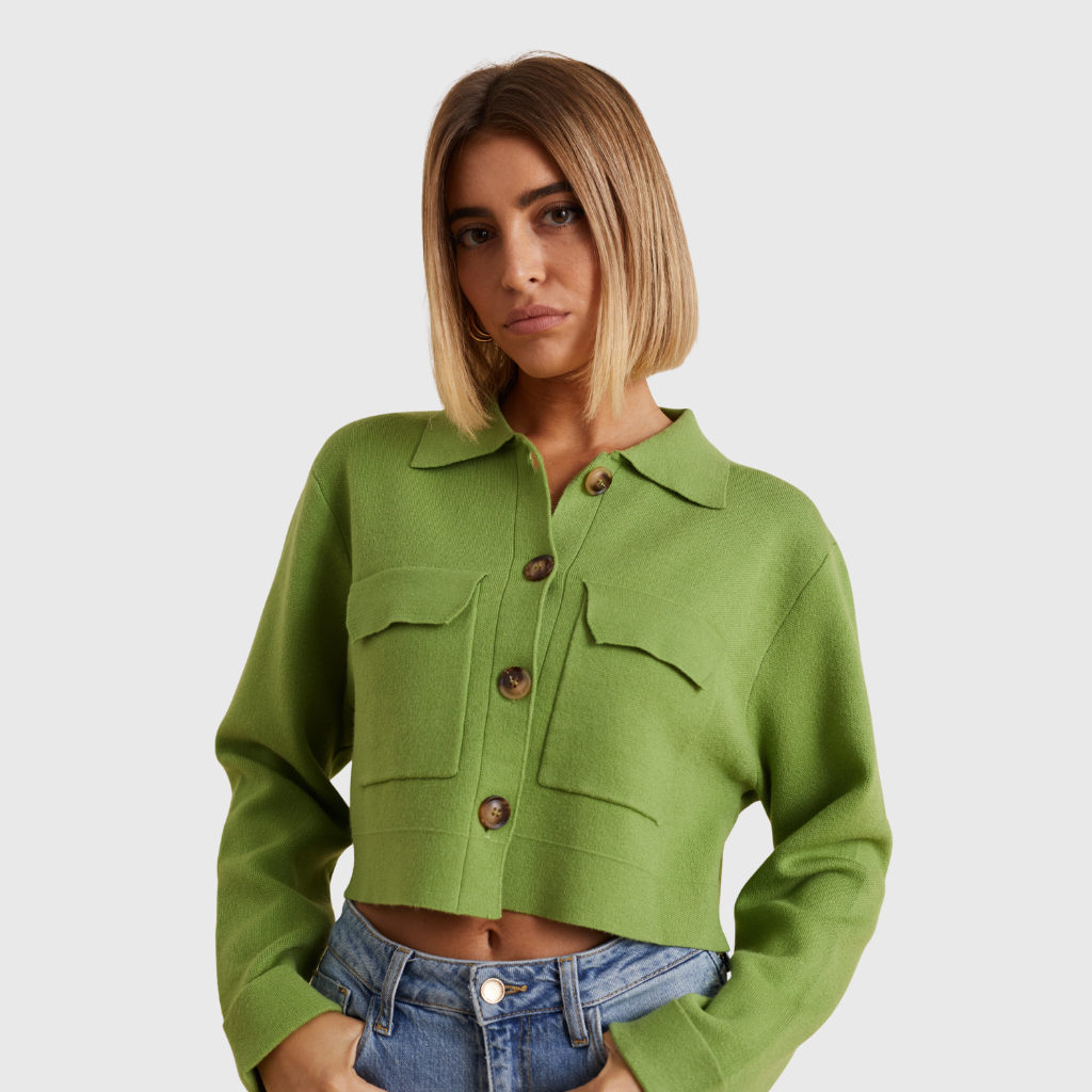 ARILYA – CROPPET CARDIGAN I STRIK