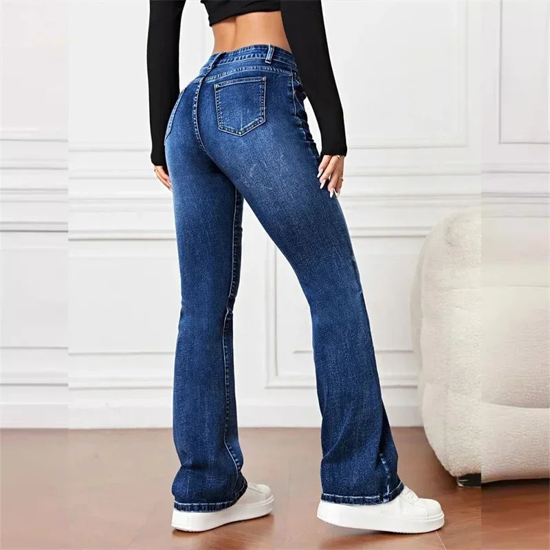 ZARA - VINTAGE FLARE JEANS MED MELLEMHØJ TALJE