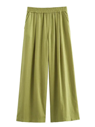 2024 Women's Wide Leg Pants & Casual Shirt Set