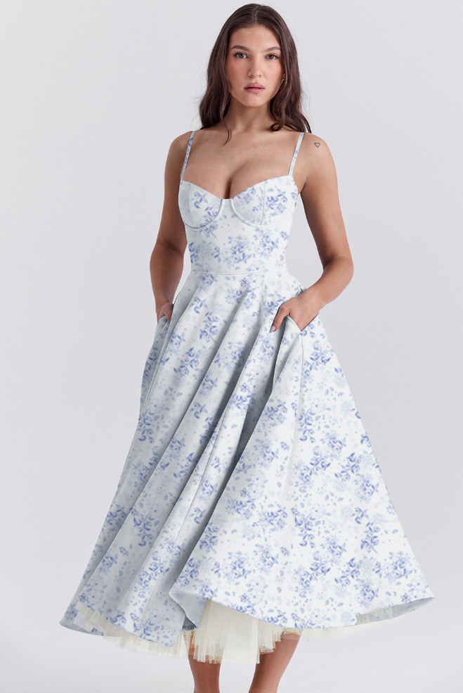 VIRELLE - STILFULD A-LINE KJOLE