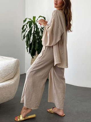 2024 Women's Summer Linen Trouser Set