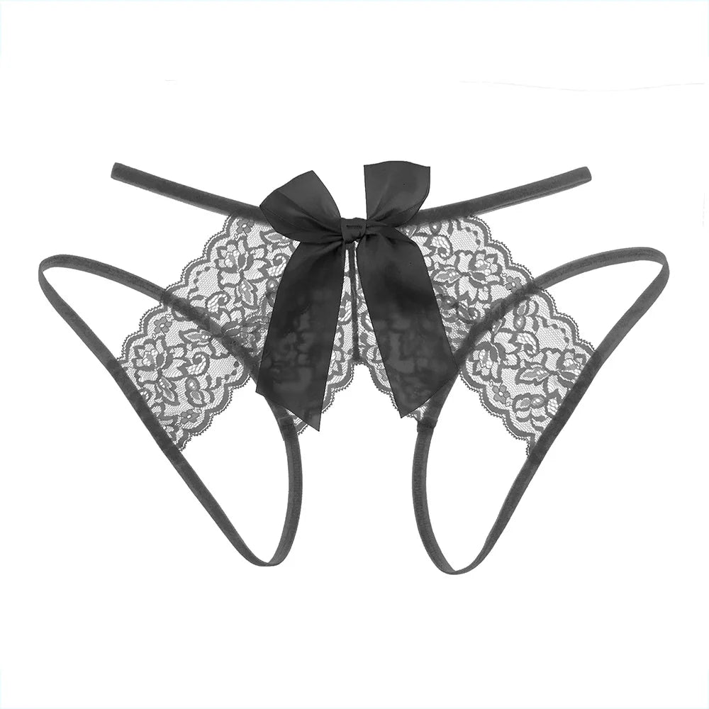 VELVESSA –  TRANSPARENT TANGA MED ÅBEN KILE