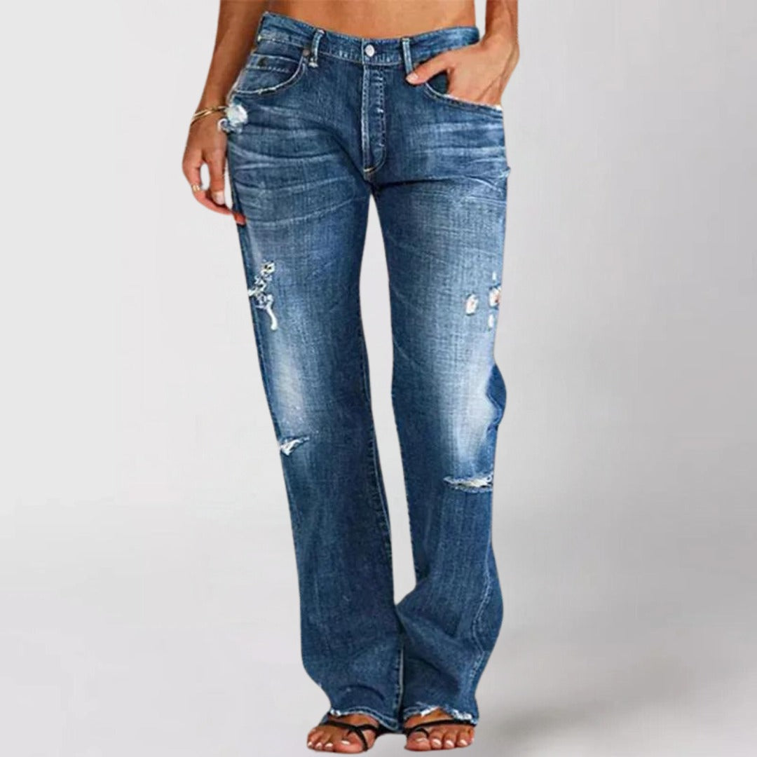 ESRA - LØSE, BREDT SKÅRNE DENIMJEANS TIL KVINDER
