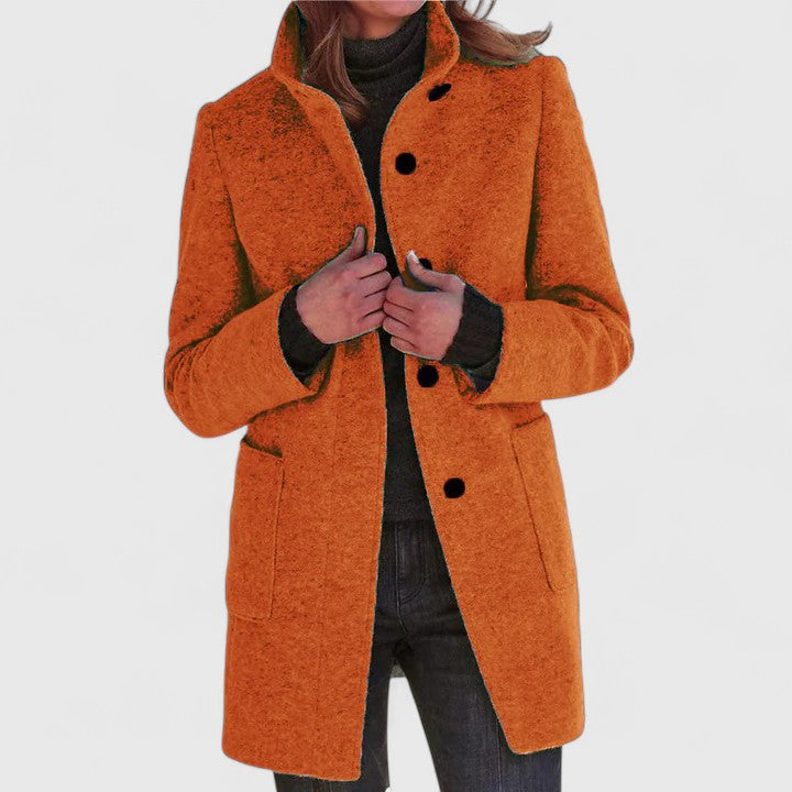 MERAVEN – High-Collar Wool Coat