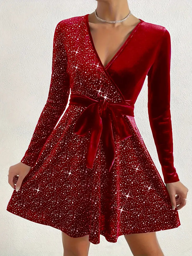 ELVORIA – Classic Velvet Evening Dress