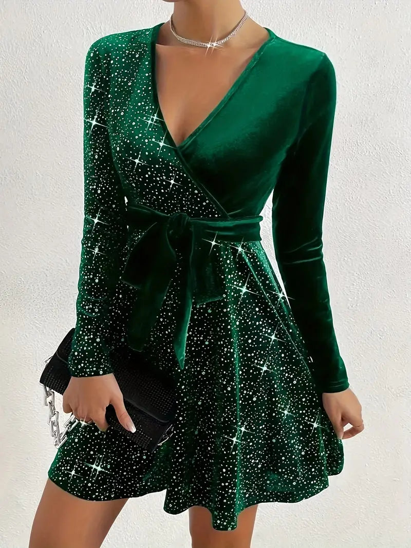 ELVORIA – Classic Velvet Evening Dress